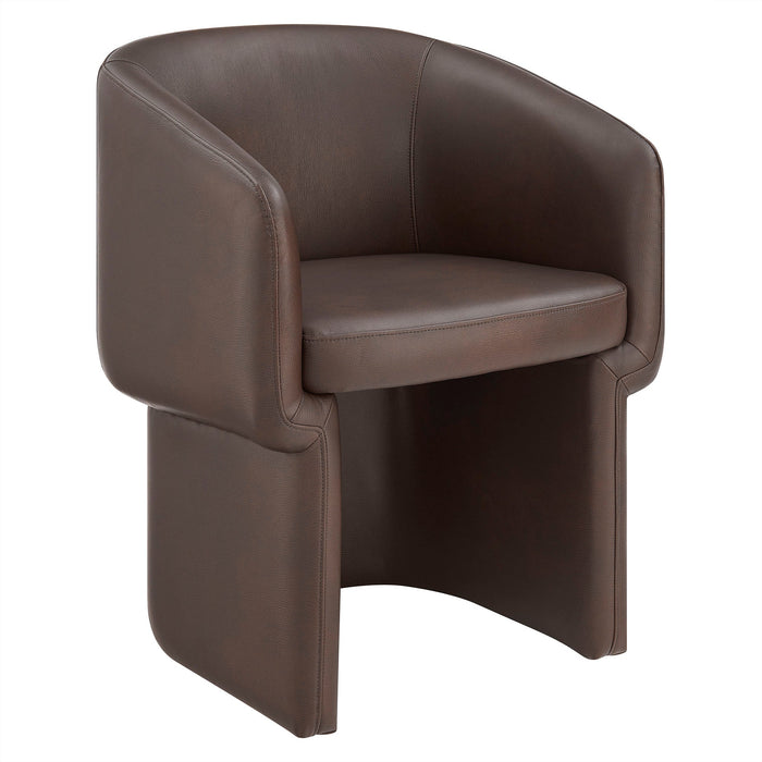 Verity Barrel Back Vegan Leather Dining Chair by Modway
