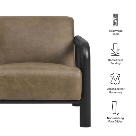 Sereno Vegan Leather Accent Chair by Modway