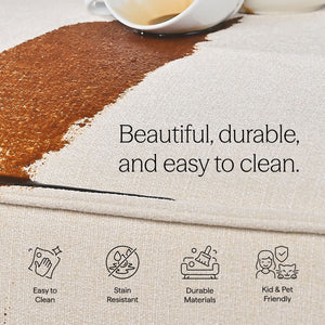 Restore 4-Piece Performance Fabric Upholstered Modular Sofa Set with Ottoman by Modway