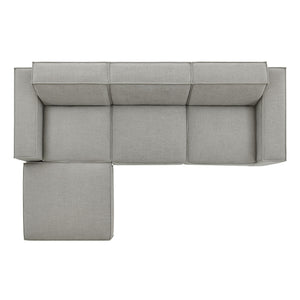 Restore 4-Piece Performance Fabric Upholstered Modular Sofa Set with Ottoman by Modway