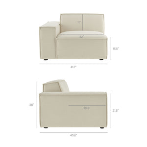 Restore 5-Piece Performance Fabric Upholstered Modular L-Shaped Sofa by Modway