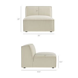 Restore 5-Piece Performance Fabric Upholstered Modular L-Shaped Sofa by Modway
