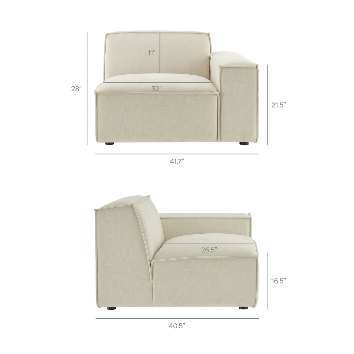 Restore 5-Piece Performance Fabric Upholstered Modular L-Shaped Sofa by Modway