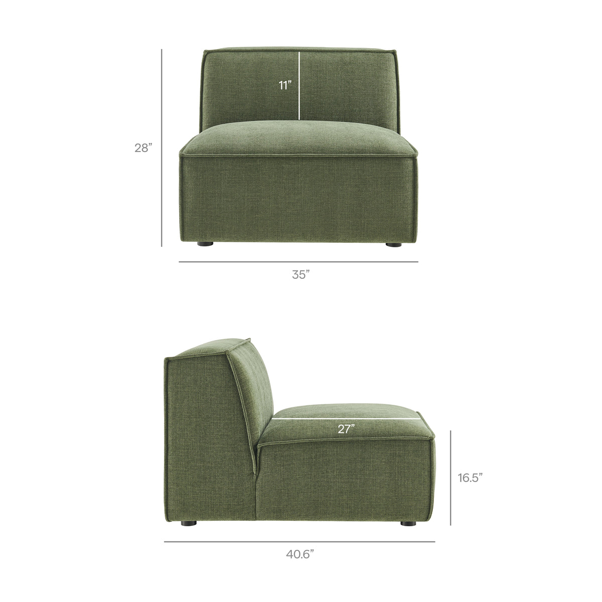 Restore 5-Piece Performance Fabric Upholstered Modular L-Shaped Sofa by Modway