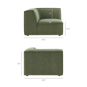 Restore 5-Piece Performance Fabric Upholstered Modular L-Shaped Sofa by Modway