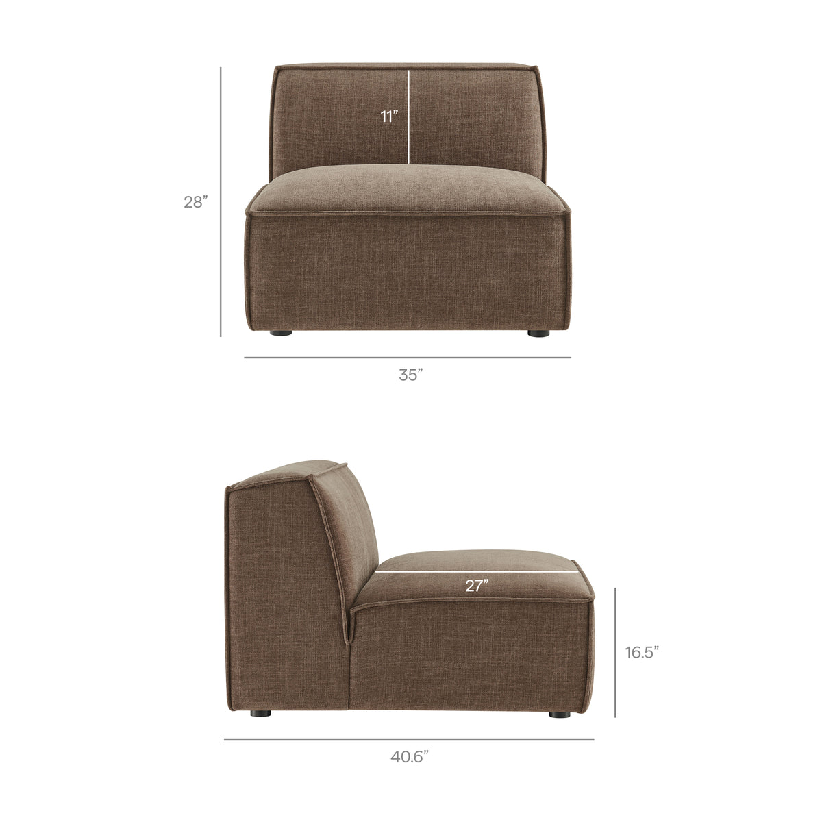 Restore 5-Piece Performance Fabric Upholstered Modular L-Shaped Sofa by Modway