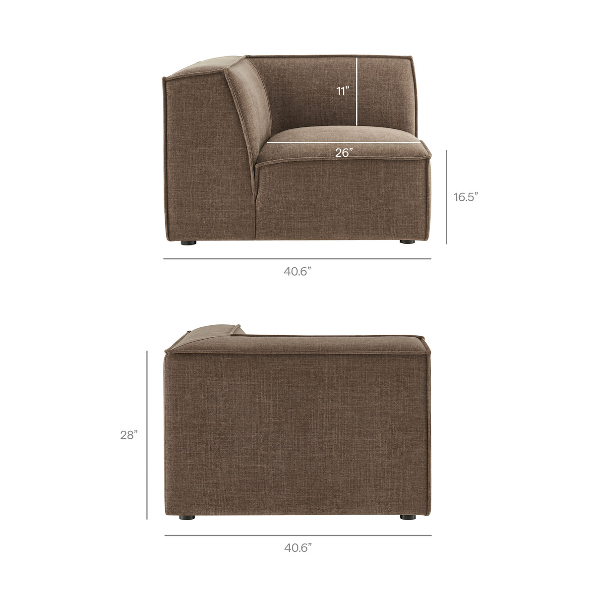 Restore 5-Piece Performance Fabric Upholstered Modular L-Shaped Sofa by Modway