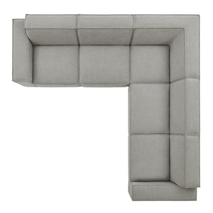 Restore 5-Piece Performance Fabric Upholstered Modular L-Shaped Sofa by Modway