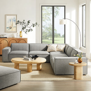Restore 5-Piece Performance Fabric Upholstered Modular L-Shaped Sofa by Modway