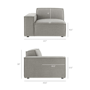 Restore 5-Piece Performance Fabric Upholstered Modular L-Shaped Sofa by Modway