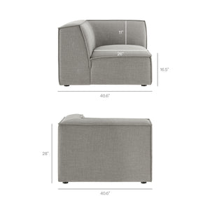 Restore 5-Piece Performance Fabric Upholstered Modular L-Shaped Sofa by Modway
