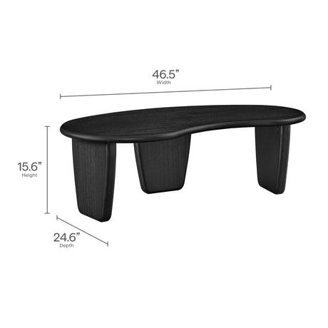 Vetra Kidney-Shaped Free Coffee Table by Modway