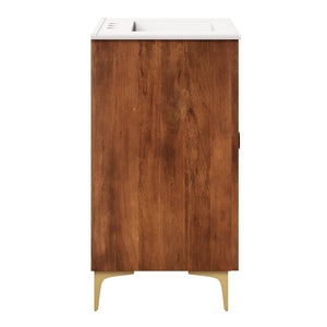 Vernon 30" Fluted Wood Bathroom Vanity Cabinet with Sink