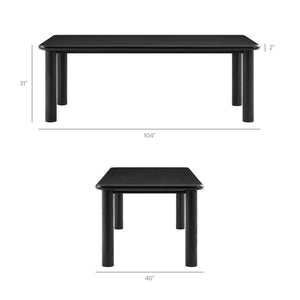Alvia 9-Piece Oak Wood Extendable Dining Table and Chairs Set by Modway