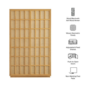 Aiko 64 Inch Tall Japandi Storage Cabinet by Modway