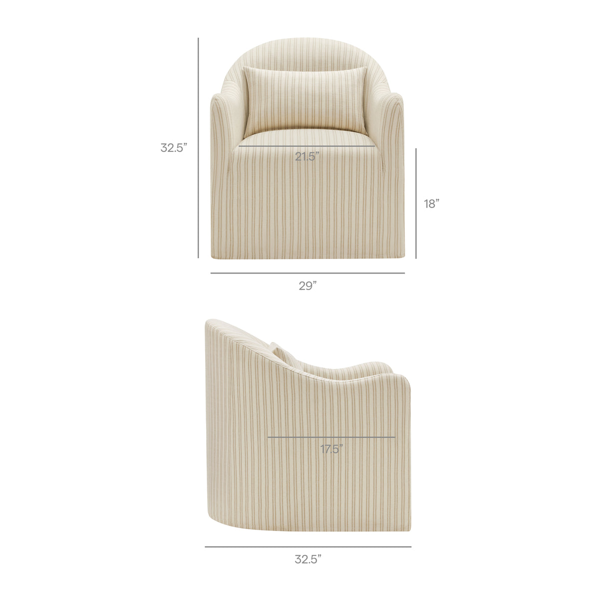 Bardot Striped Accent Chair by Modway