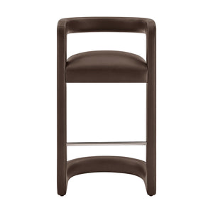 Winslow Premium Vegan Leather Bar Stool Set of 2 by Modway
