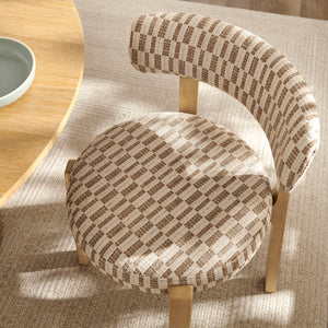 Marsha Retro Upholstered Fabric Dining Chairs Set of 2 by Modway