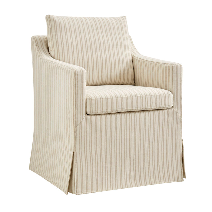 Serene Slipcovered Striped Fabric Dining Armchair by Modway