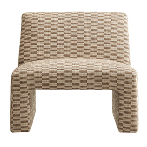 Amita Checked Woven Fabric Armless Accent Chair by Modway