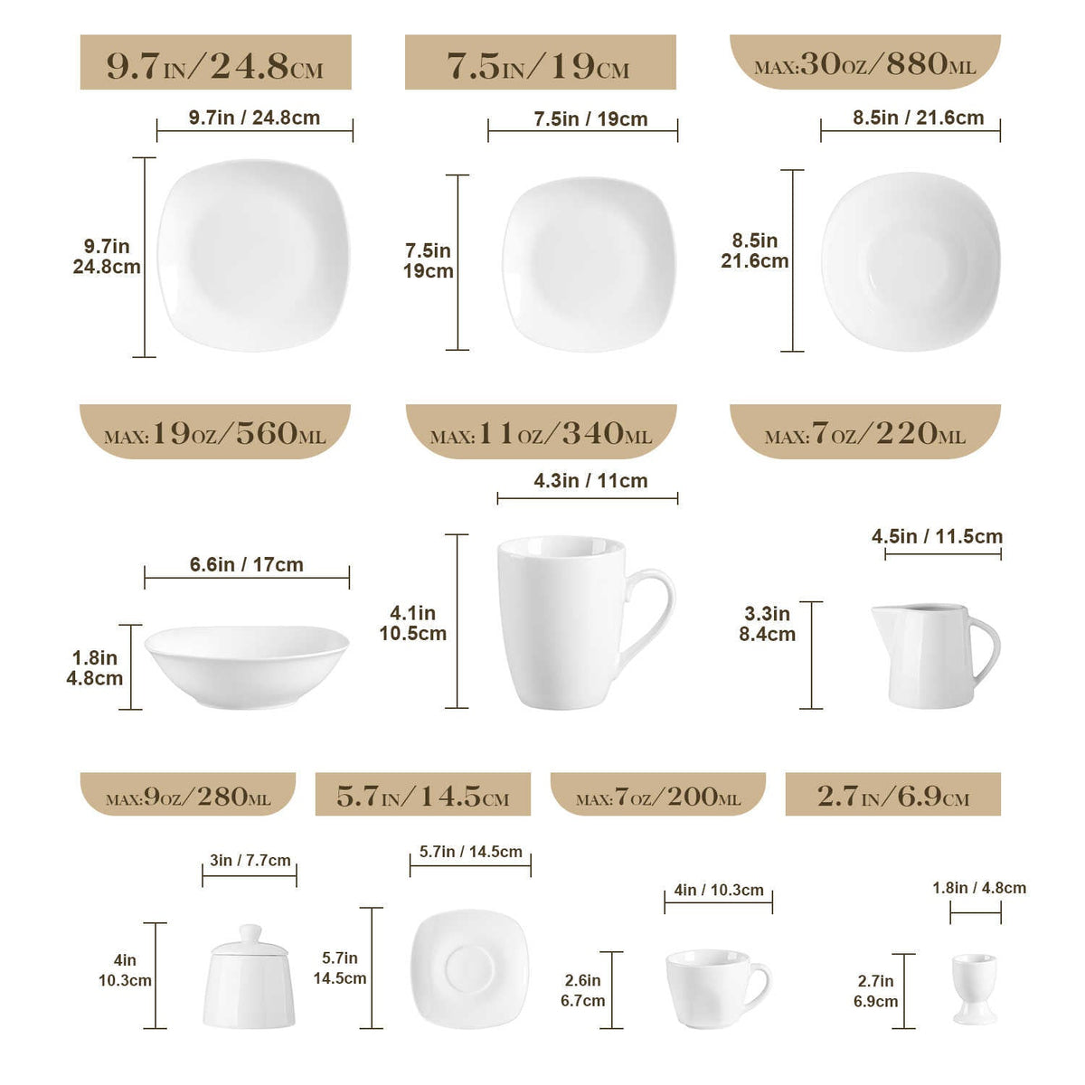 MALACASA Elisa 50 Piece Dinnerware Set - view 7