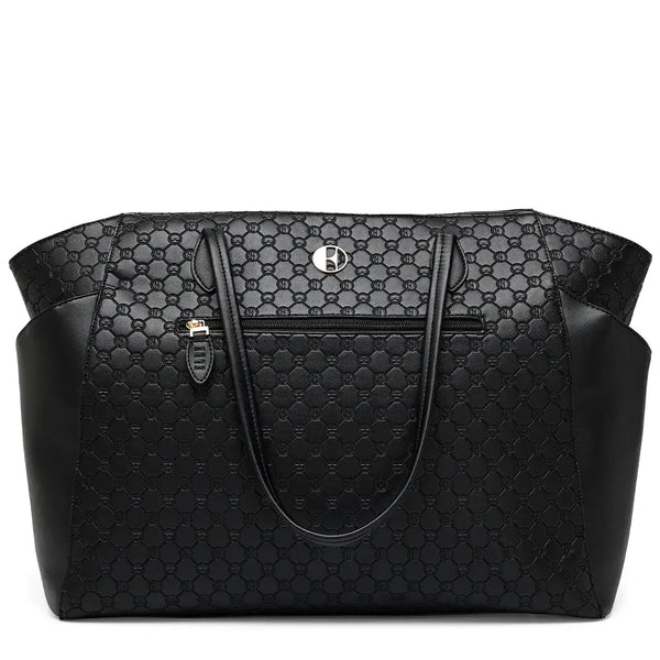 Compass 32L Vegan Leather Monogram Weekender Tote Bag