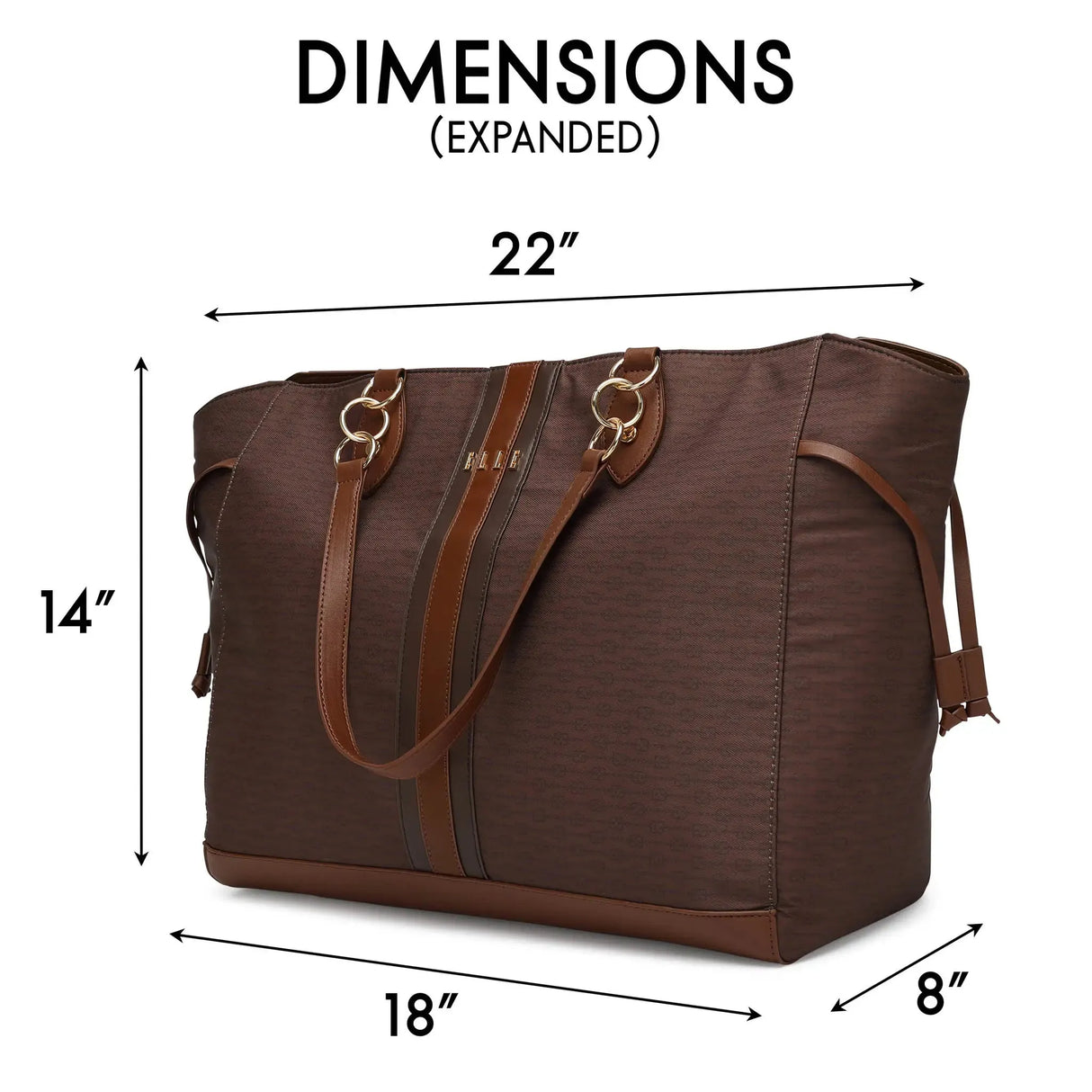 Eleganza 32L Monogram Weekender Tote Bag