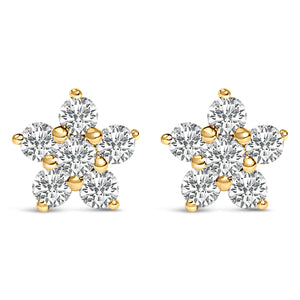 10K White Gold 1/2 Cttw Lab Grown Diamond Star Stud Earrings