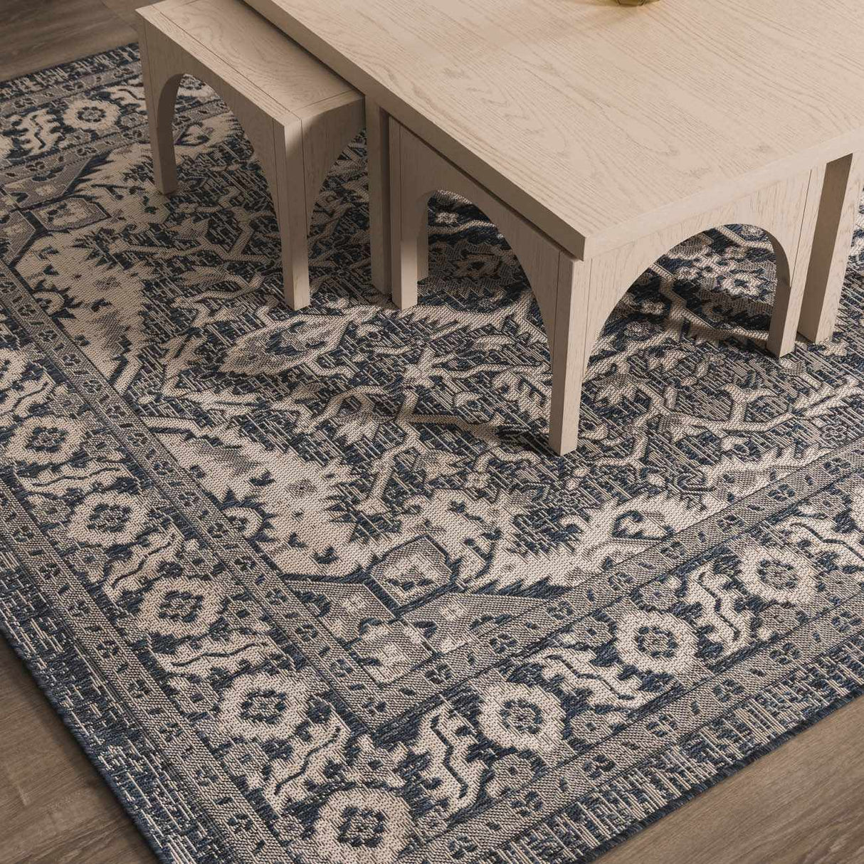 Etoile Navy Blue Performance Rug