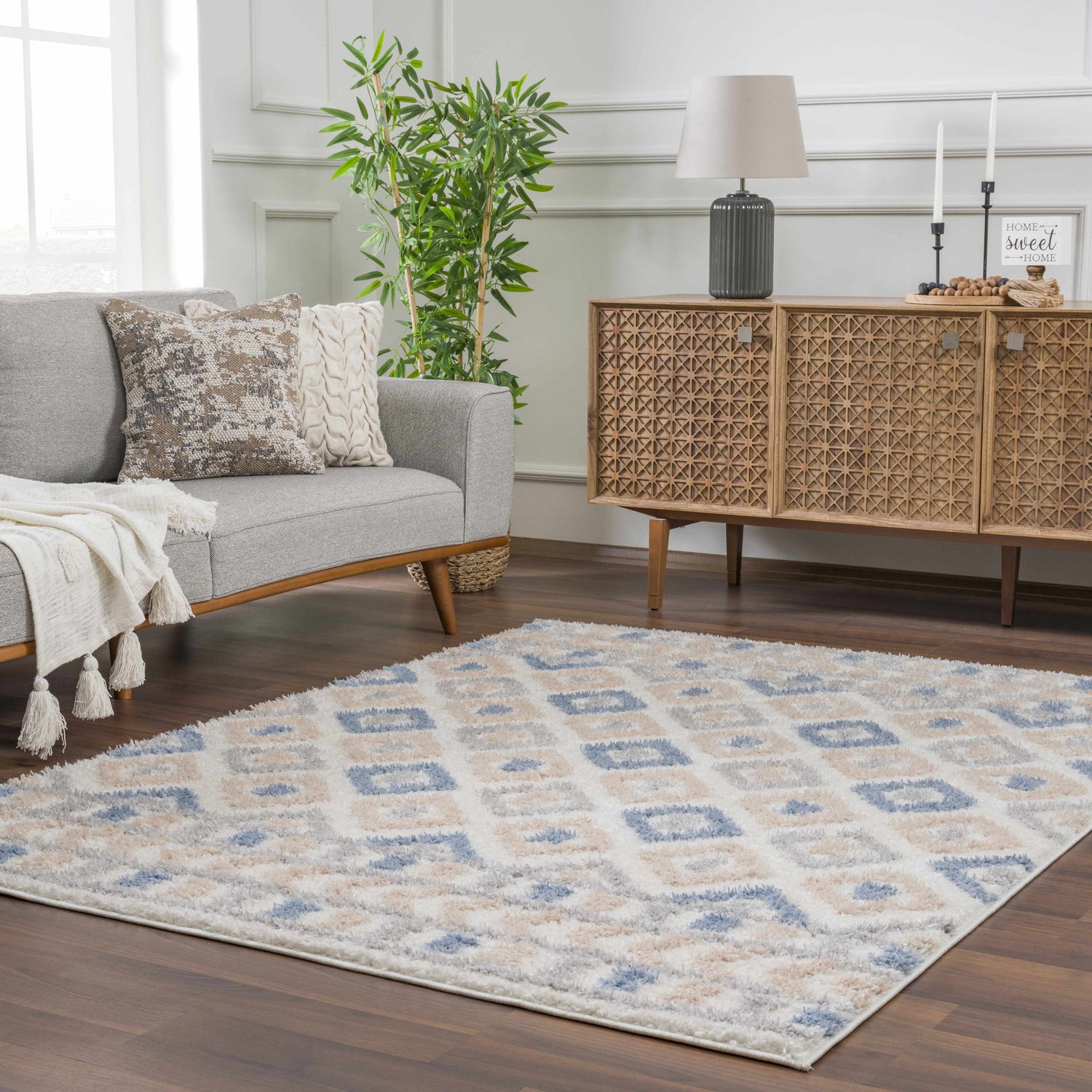 Eivin Pink & Blue Area Rug - Clearance