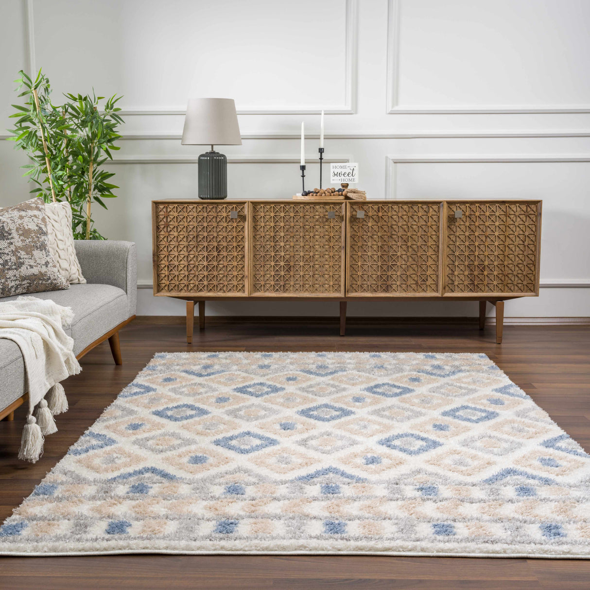Eivin Pink & Blue Area Rug - Clearance