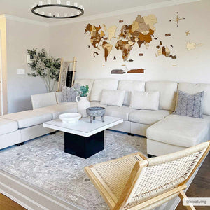 Elle Medallion Light Gray Area Rug