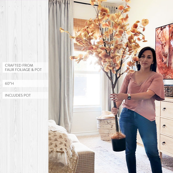 Tall Lifelike Eucalyptus Potted Tree