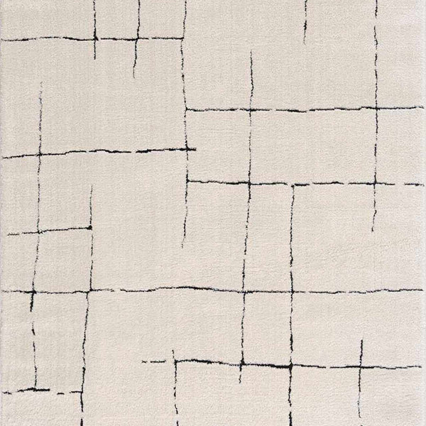 Koume Beige Maze Area Rug