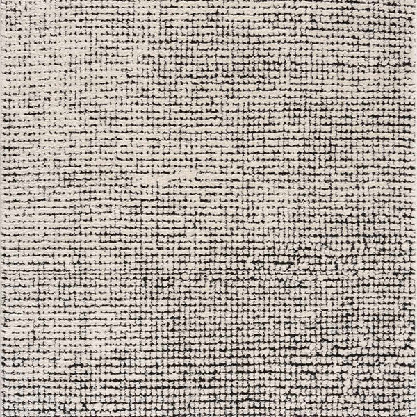 Keita Cream & Black Grid Plush Rug