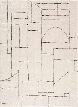 Keats Black & White  Area Rug - Clearance