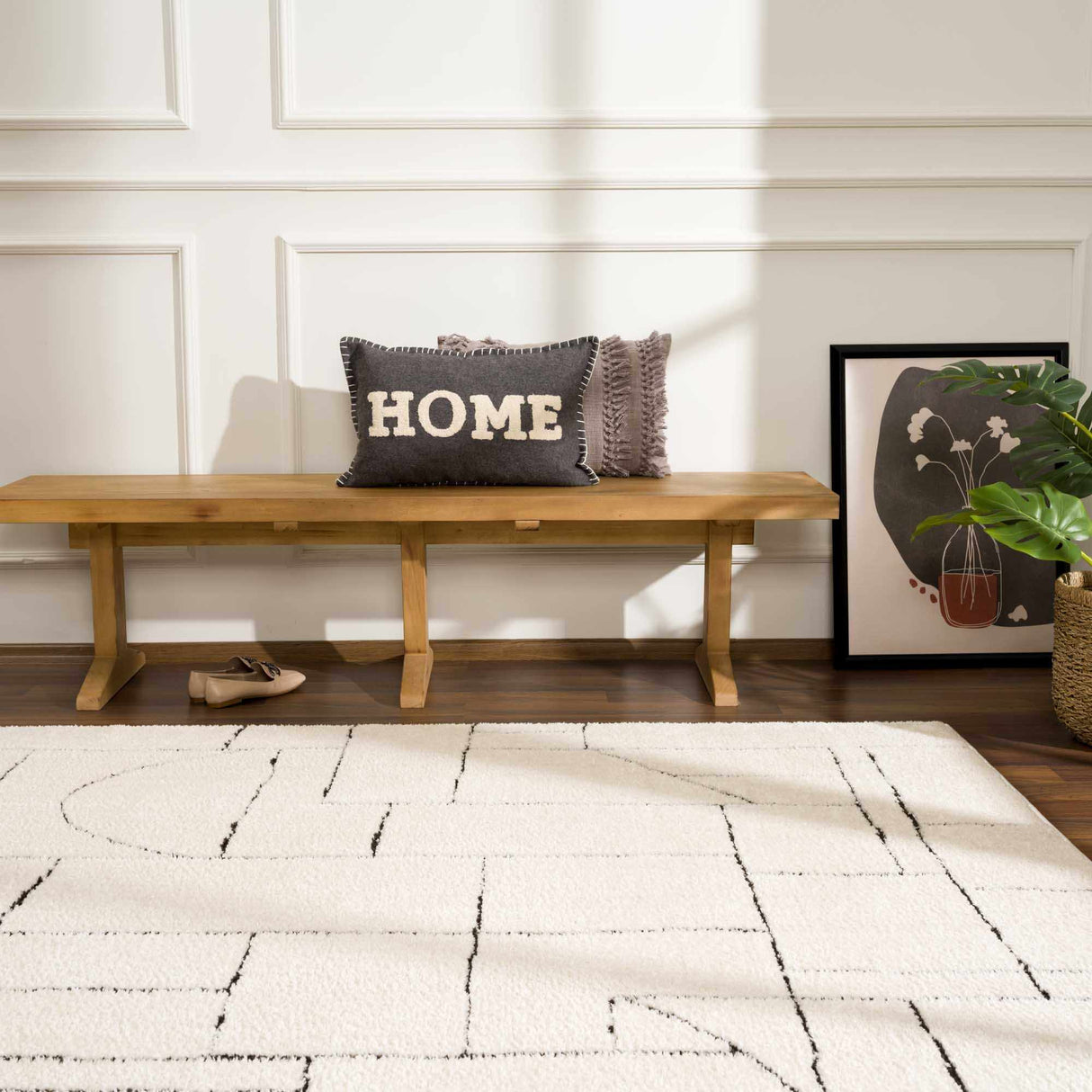 Keats Black & White  Area Rug - Clearance