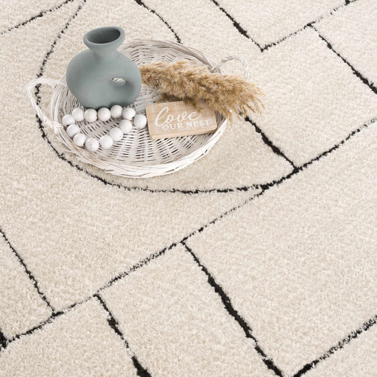 Keats Black & White  Area Rug - Clearance