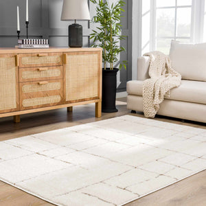 Koume Ivory & Brown Area Rug