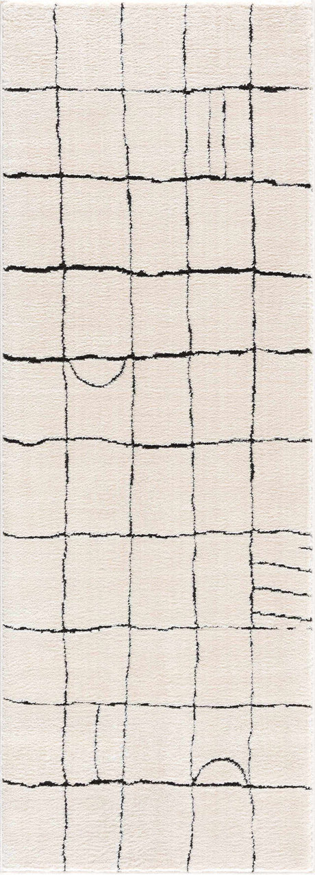 Keanu Black & White Area Rug - Clearance