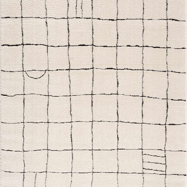 Keanu Black & White Area Rug - Clearance