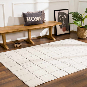 Keanu Black & White Area Rug - Clearance