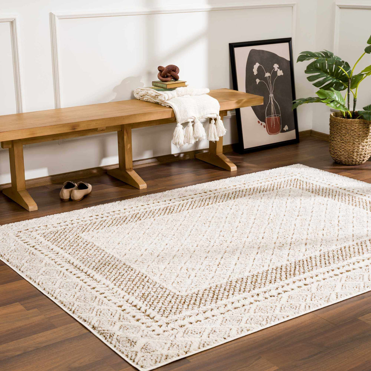 Julio Scandi Boho Area Rug - Brown