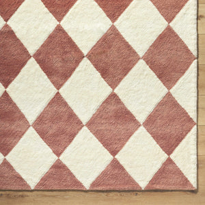 Almeda Diamond Washable Wool Rug
