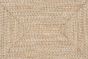 Cream Braided Faux Jute Outdoor Rug