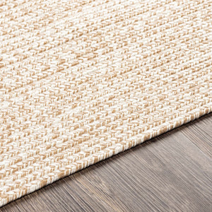 Cream Braided Faux Jute Outdoor Rug