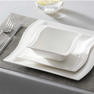 Flora Marble Grey 26 Piece Dinnerware Set