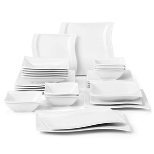 Flora Marble Pink 26 Piece Dinnerware Set