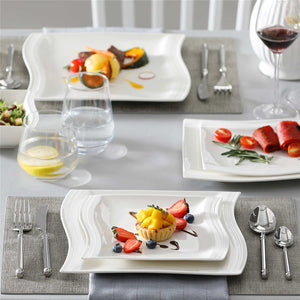 Flora Marble Grey 26 Piece Dinnerware Set