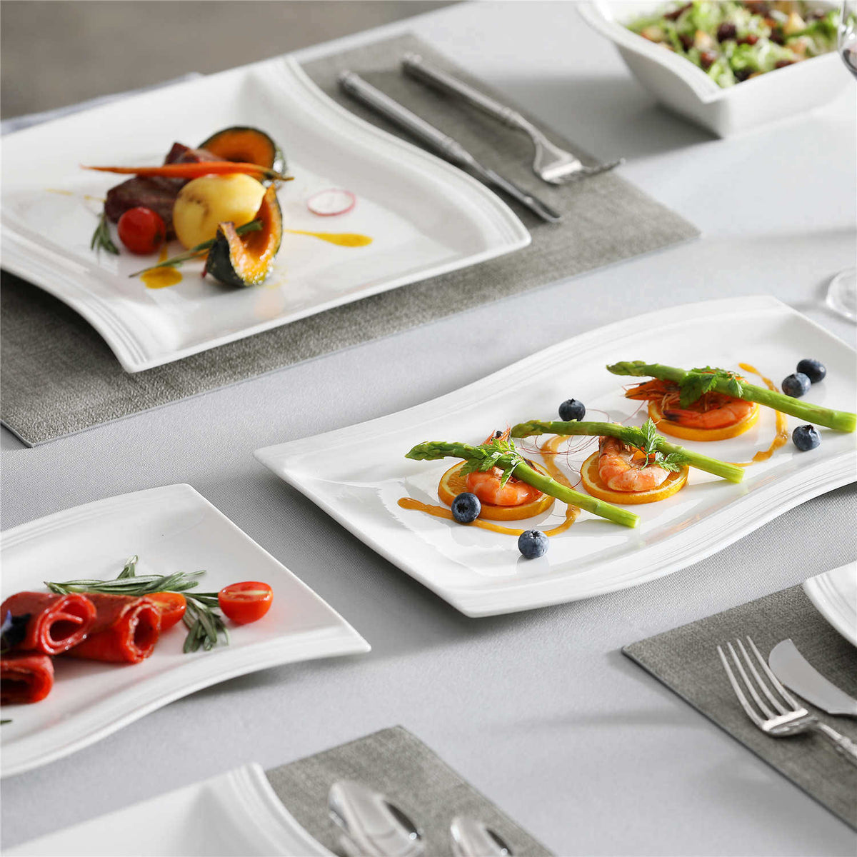 Flora Marble Grey 26 Piece Dinnerware Set